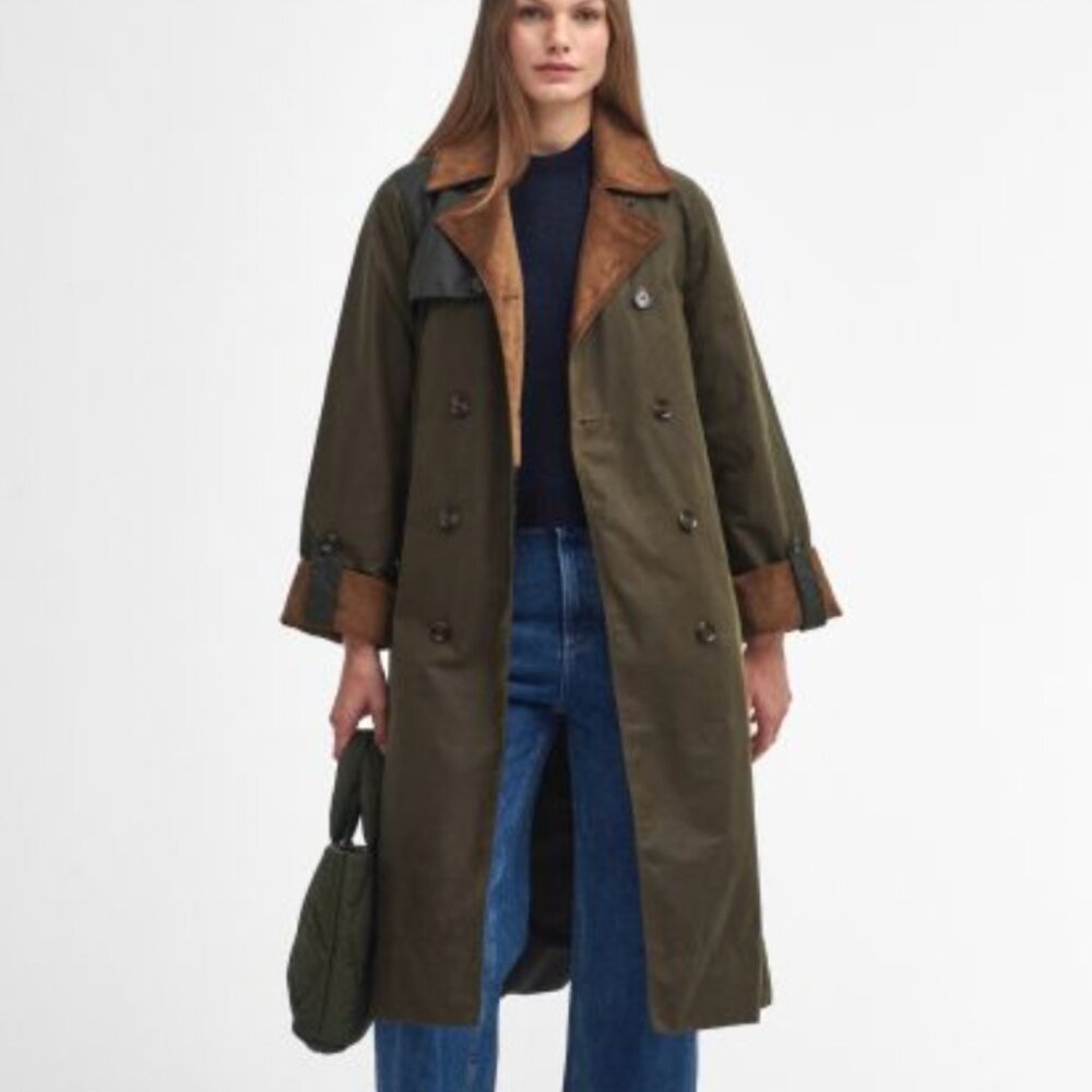 Barbour Brackley Wax Trench Coat NWOT